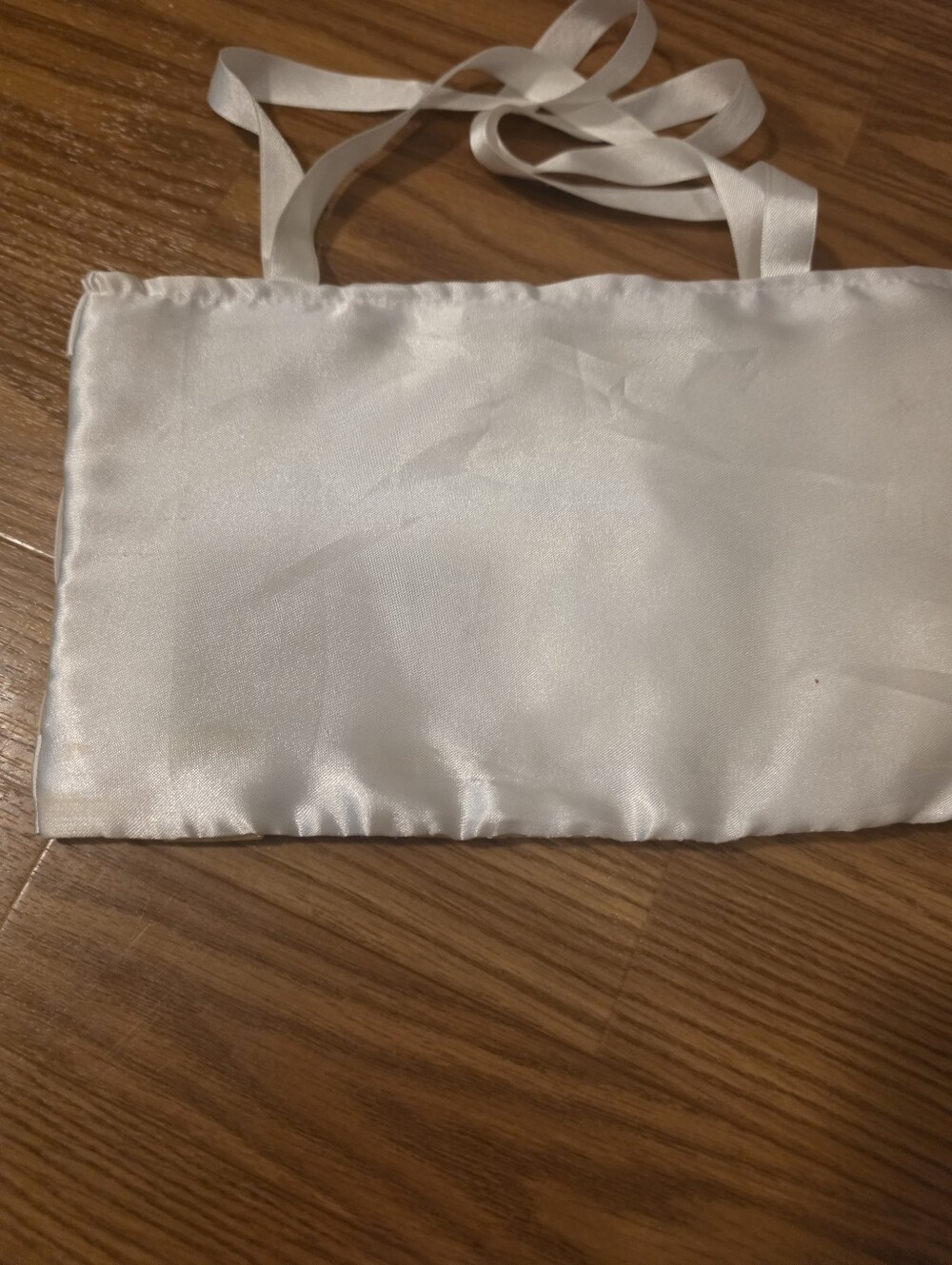 Satin Mini Shoulder Bag in White